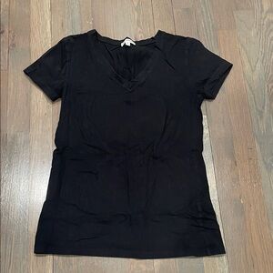 Classic Black V-Neck Women's Top